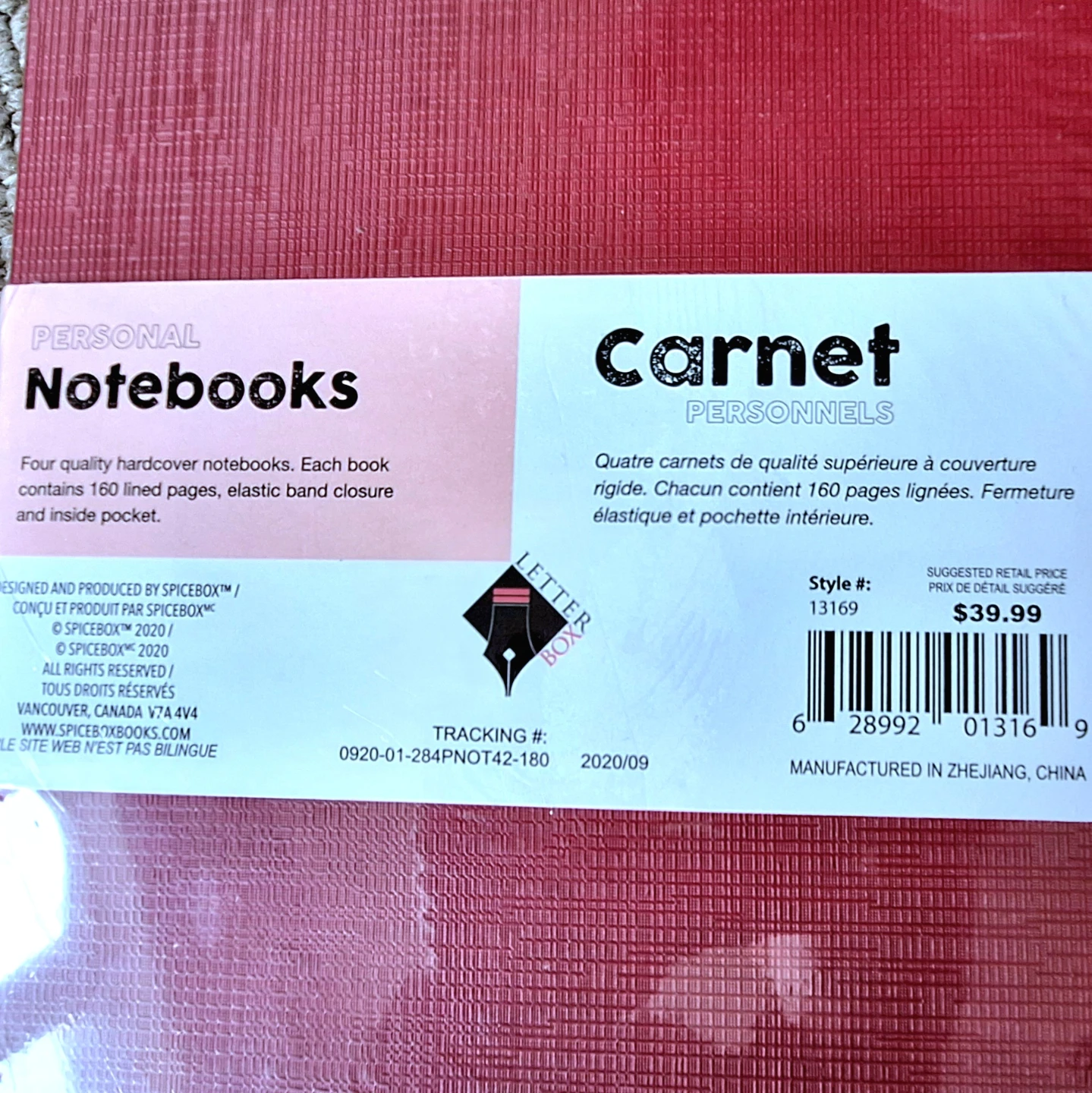 Notebooks - NEW set of 4 pink hardcover notebooks - photo 4
