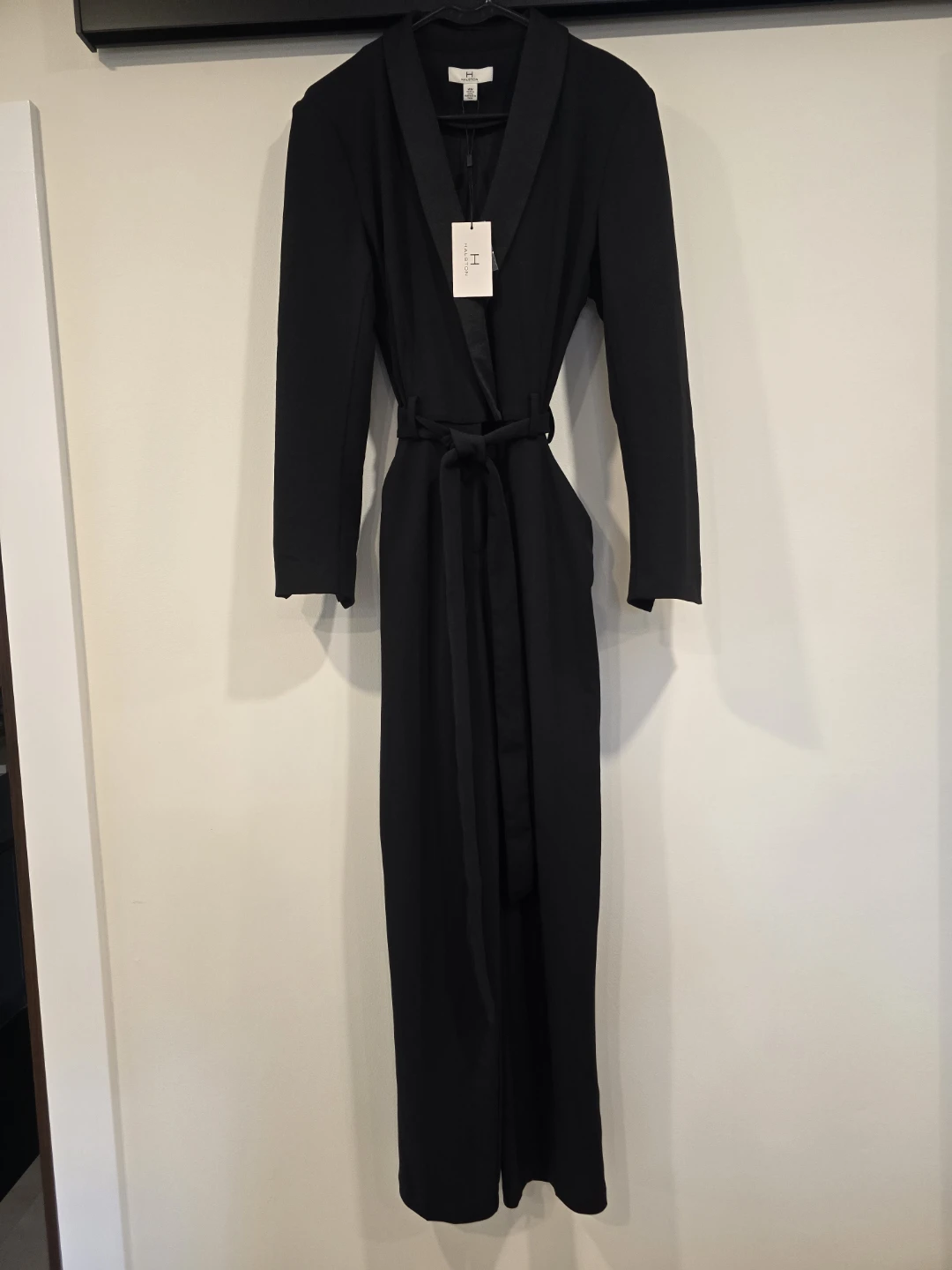 Halston Black Jumpsuit with Belt