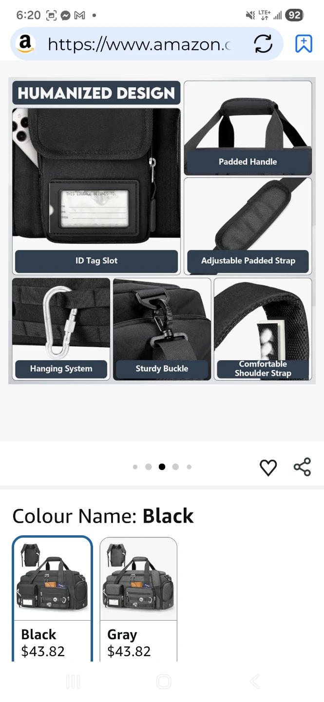 3-in-1 Duffle Bag - Black - photo 2