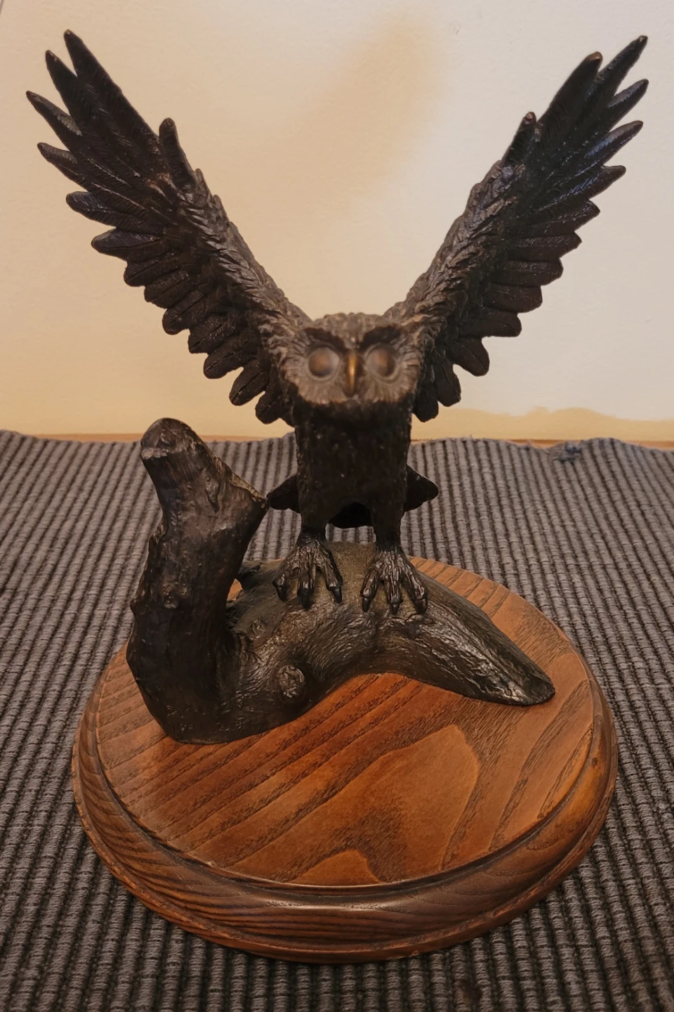 Bronze Owl Sculpture David Glazier 1991