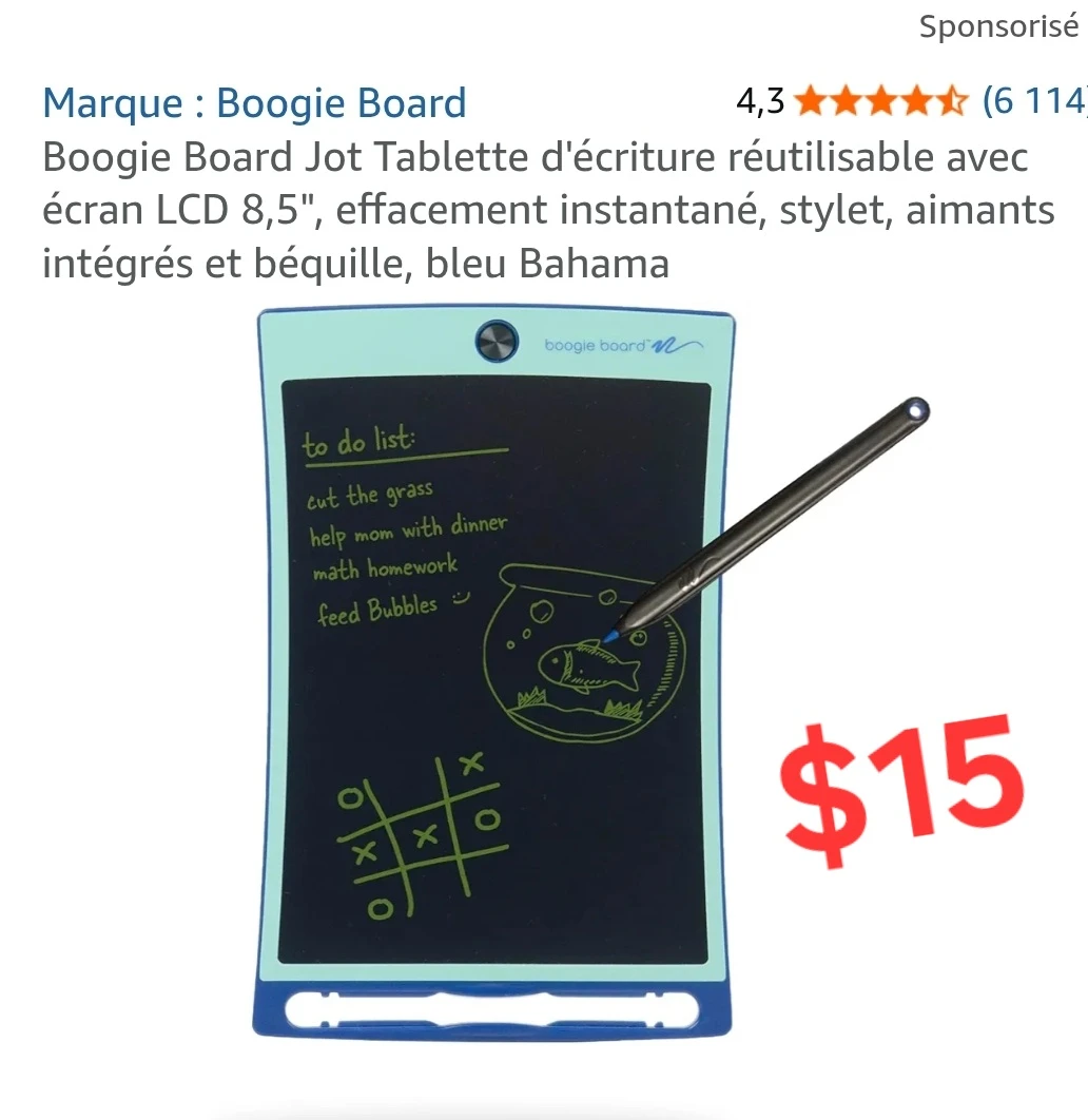 Boogie Board Jot 8.5" LCD Writing Tablet with Stylus