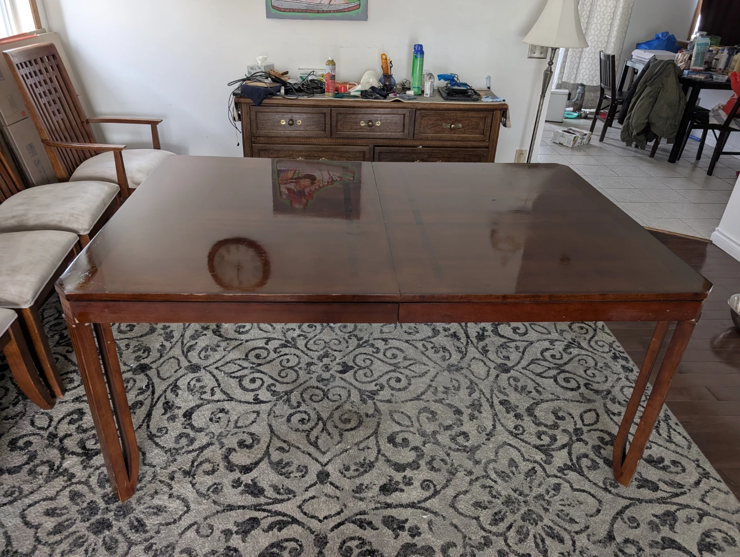 Wooden Dining Table with 6 Chairs - photo 5