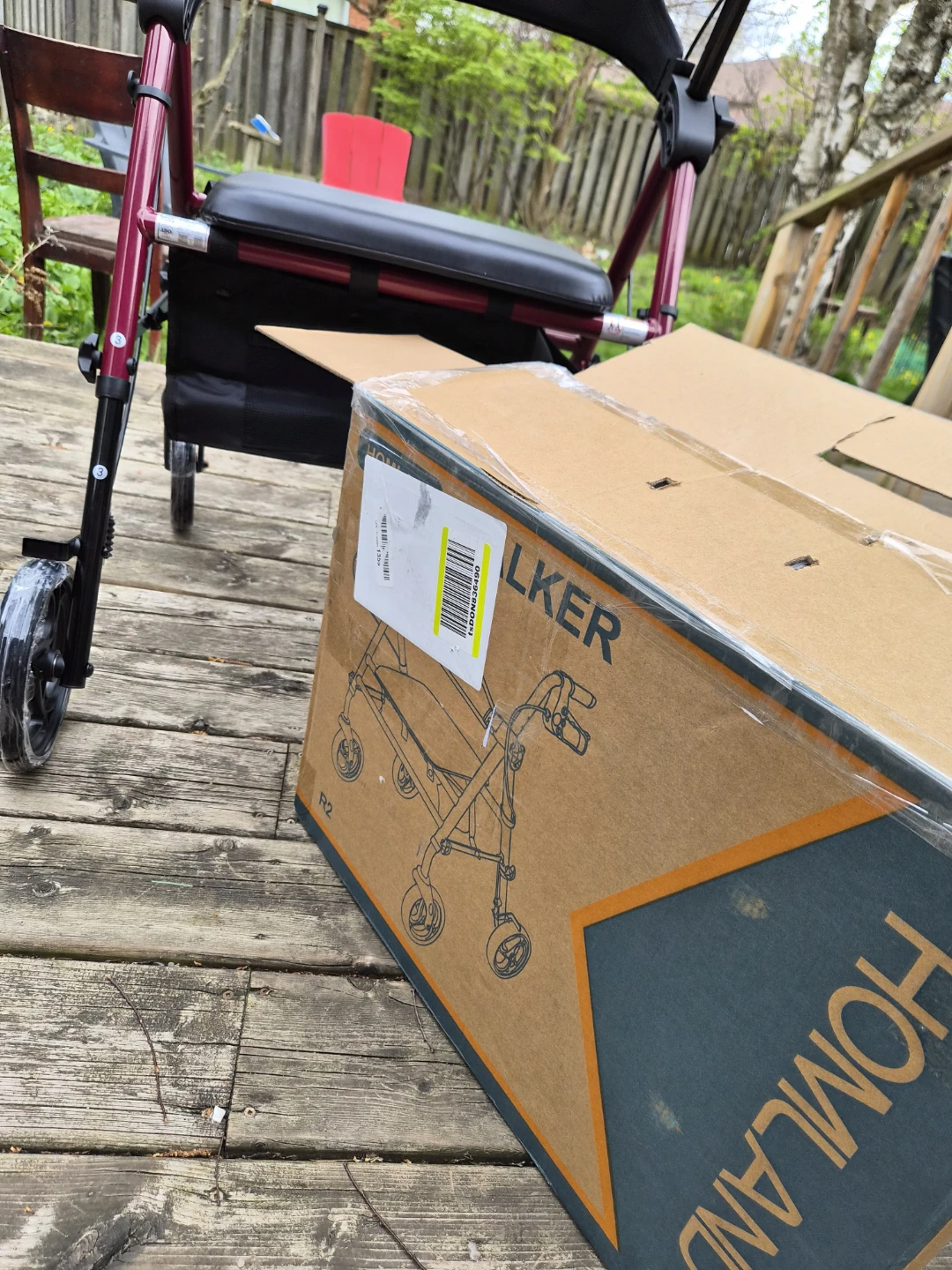 HOMELAND Lightweight Rolling Walker Red - photo 2