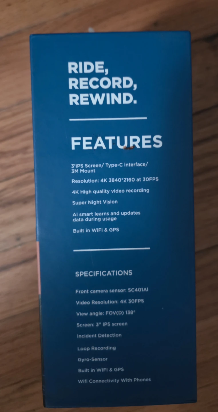 Vivitar AI DriveCam 4K HD Two-way Dash Cam with WiFi - photo 3