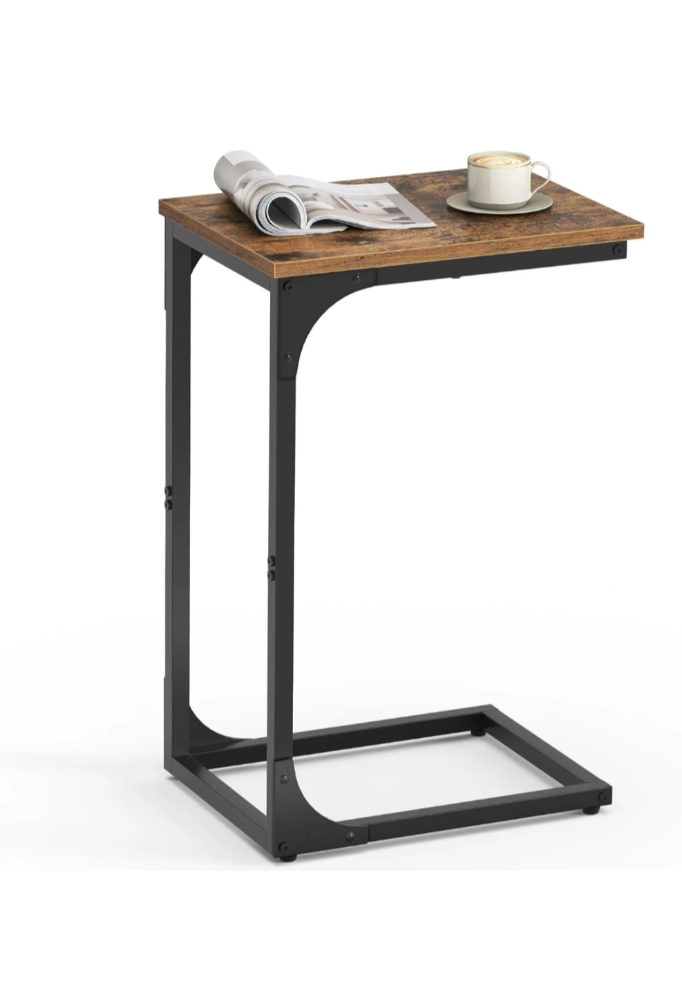 C-Table Side Table - Rustic Brown