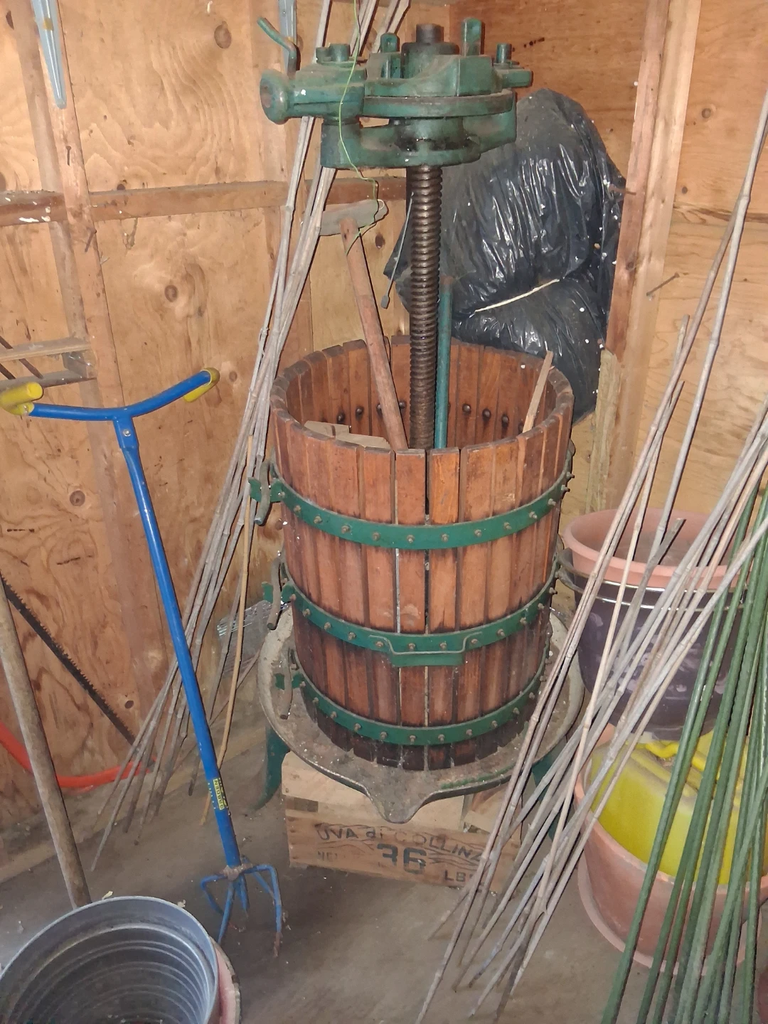 Vintage Wooden Fruit Press