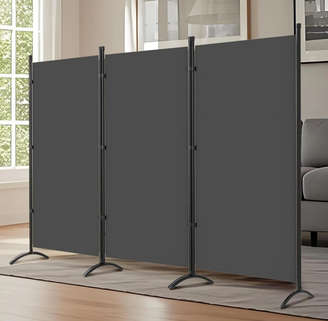 Grezone 3-Panel Room Divider Screen, Grey *NEW*