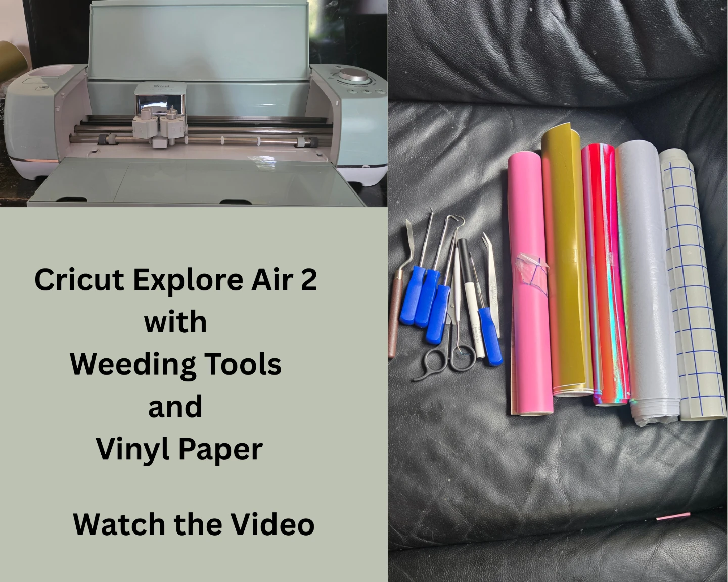 Cricut Explore Air 2 with Weeding Tools and Vinyl Paper - photo 2