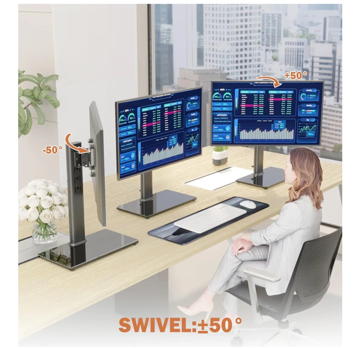 Computer Monitor Desk Stand Mount for 13" to 32" Screen - photo 3