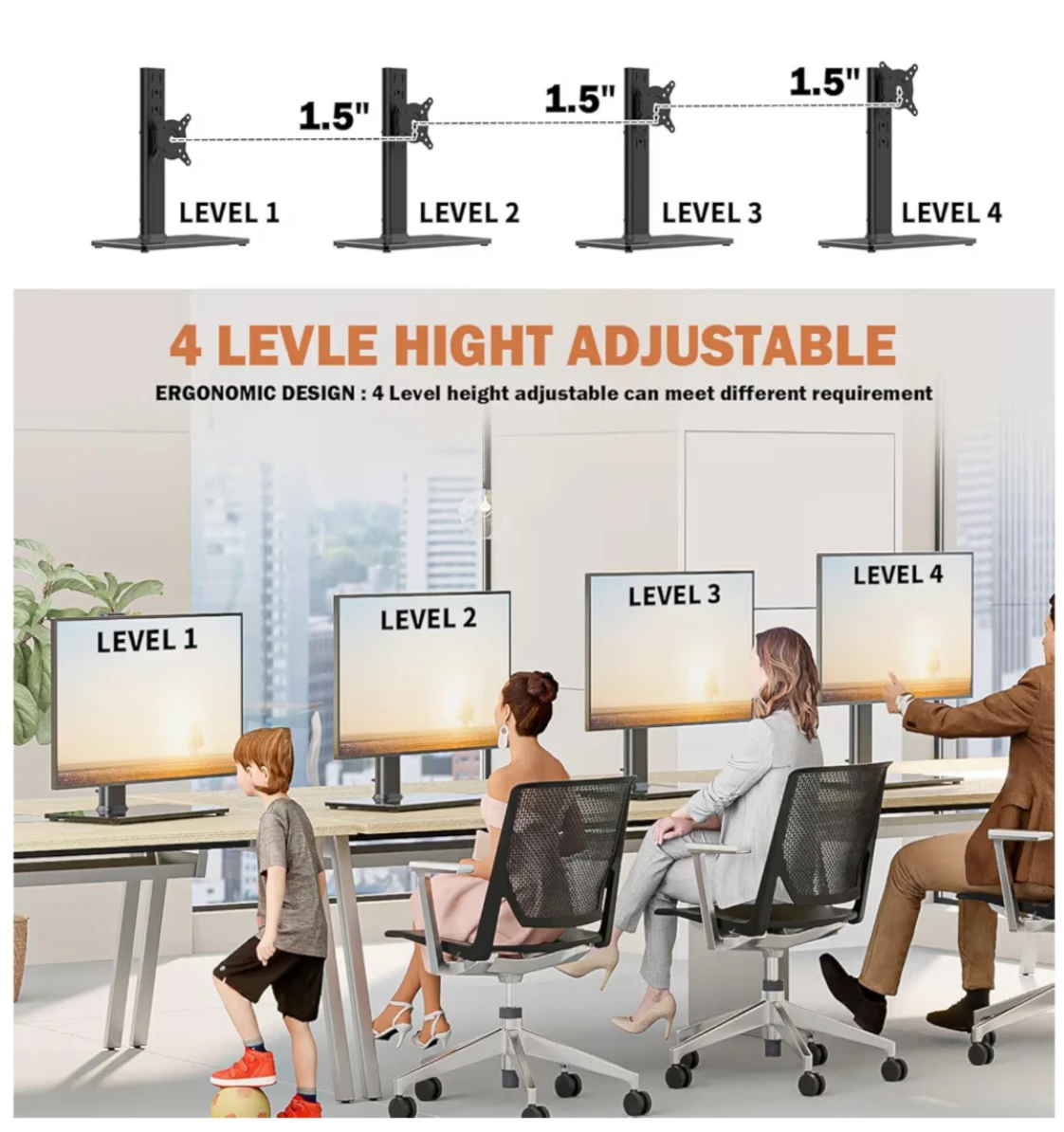 Computer Monitor Desk Stand Mount for 13" to 32" Screen - photo 5