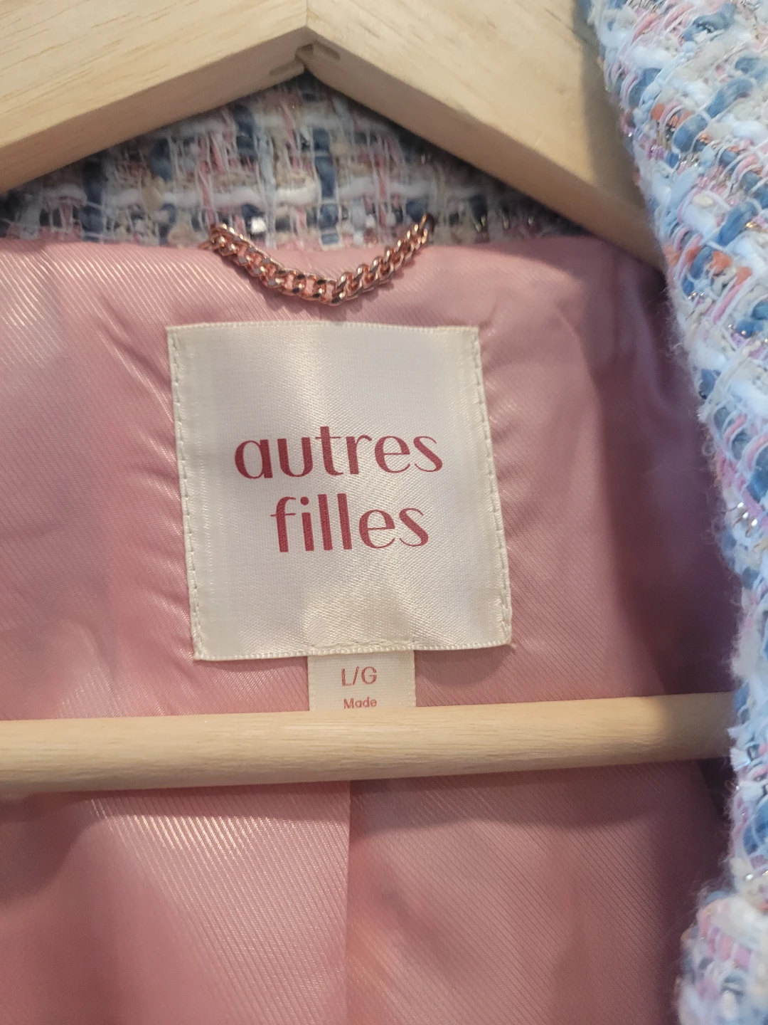 L/XL Autres Filles 2-Piece Tweed Skirt Suit Set - photo 5