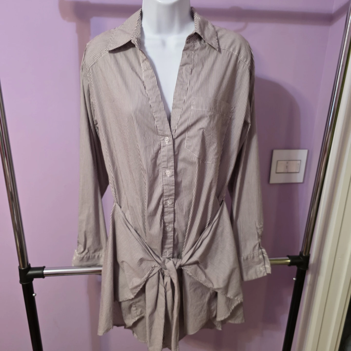 Women's Veronica Beard Striped Shirt Dress Size 6