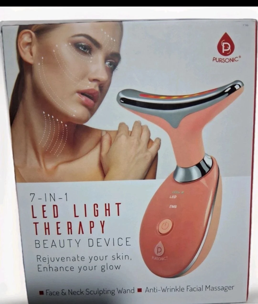 PURSONIC 7-IN-1 LED Light Therapy Beauty Device