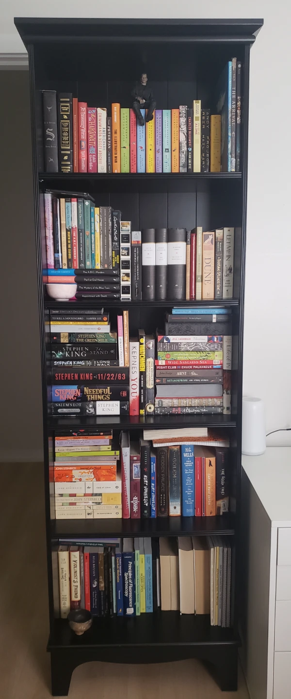 Black 5-Shelf Bookcase - photo 2