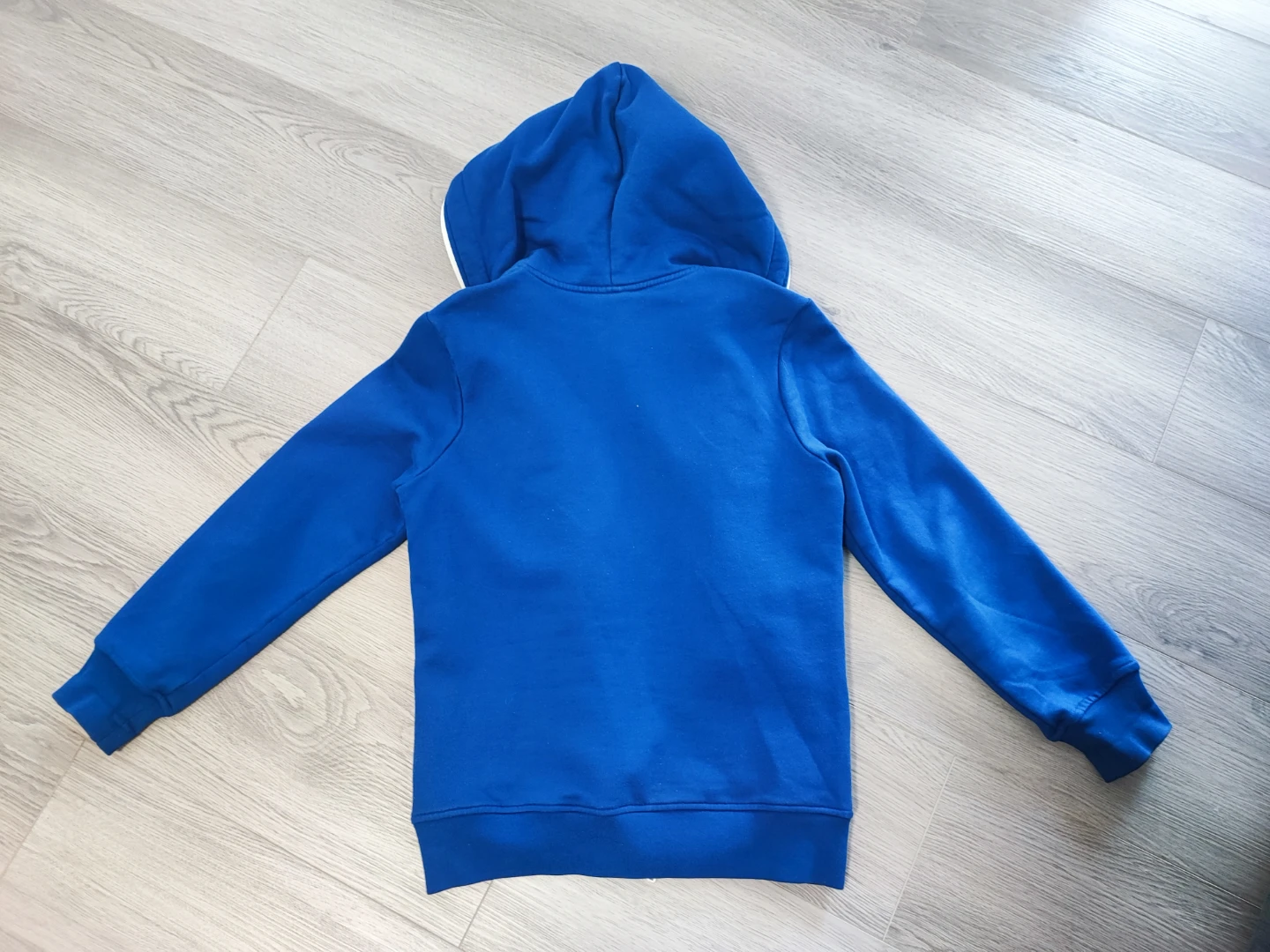 Lacoste Blue Zip-Up Hoodie with White Trim - Size 2 - photo 2