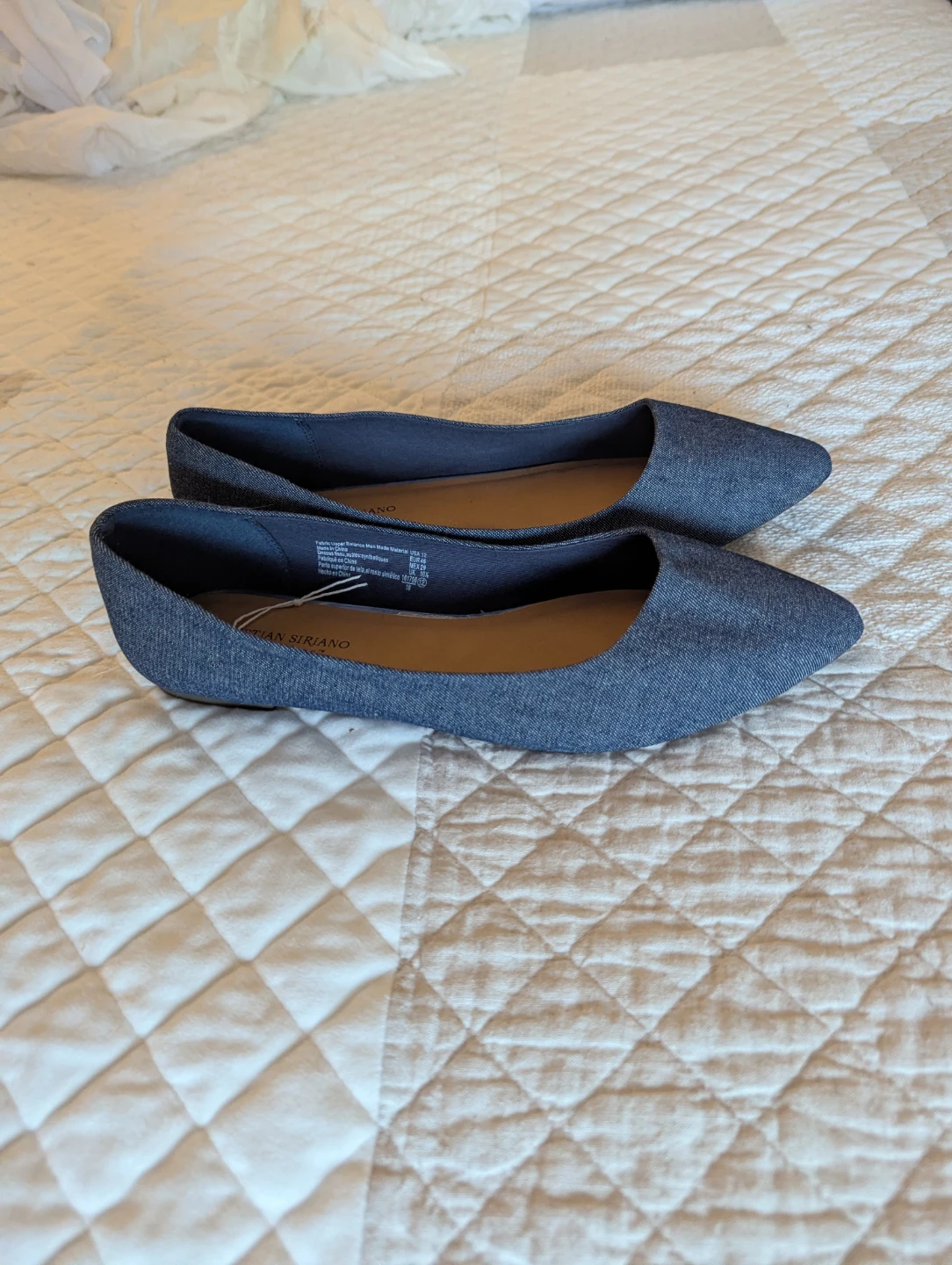 US12 Women's Denim Pointed Toe Flats - photo 3