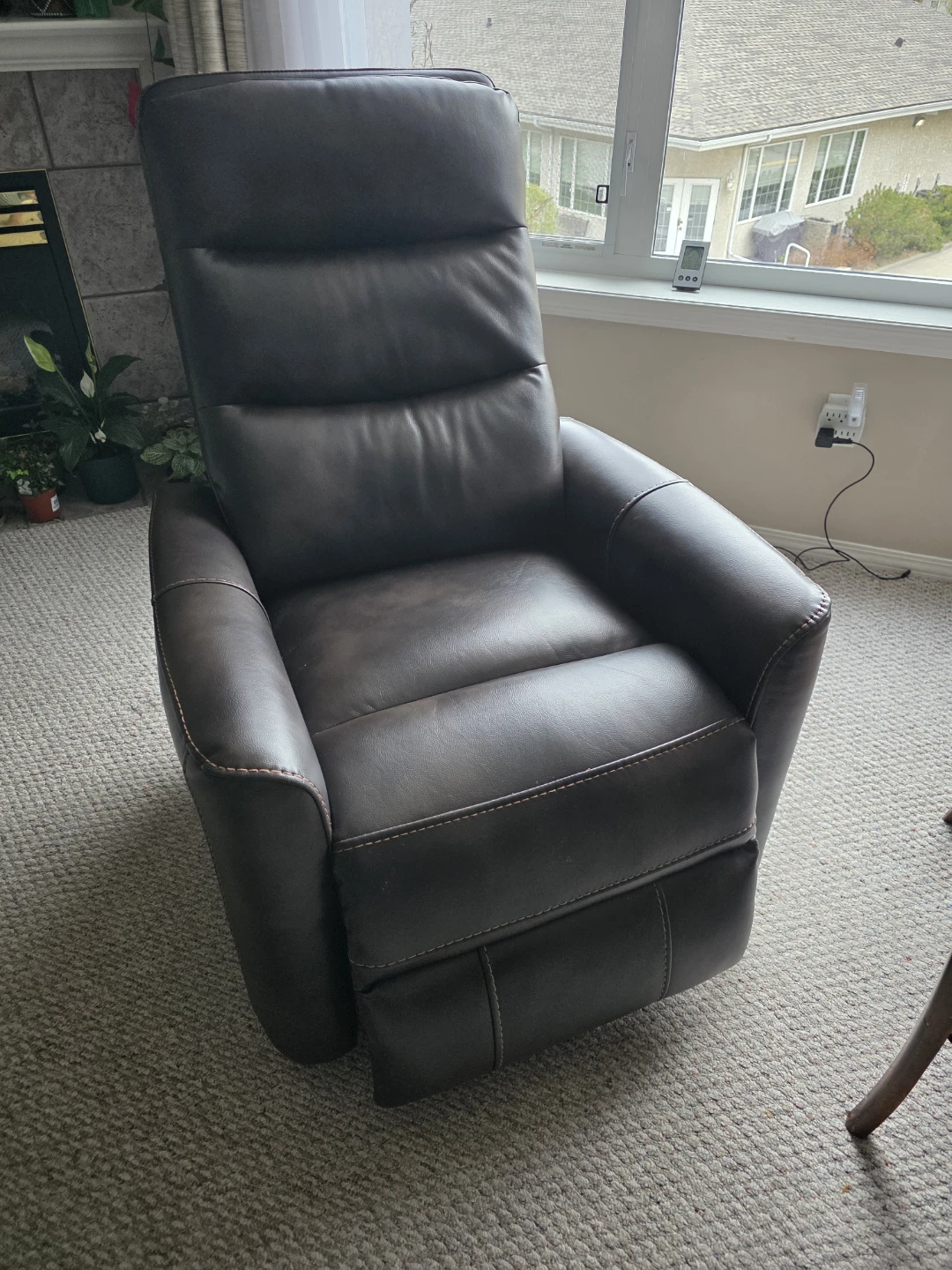 Brown Leather Recliner Chair