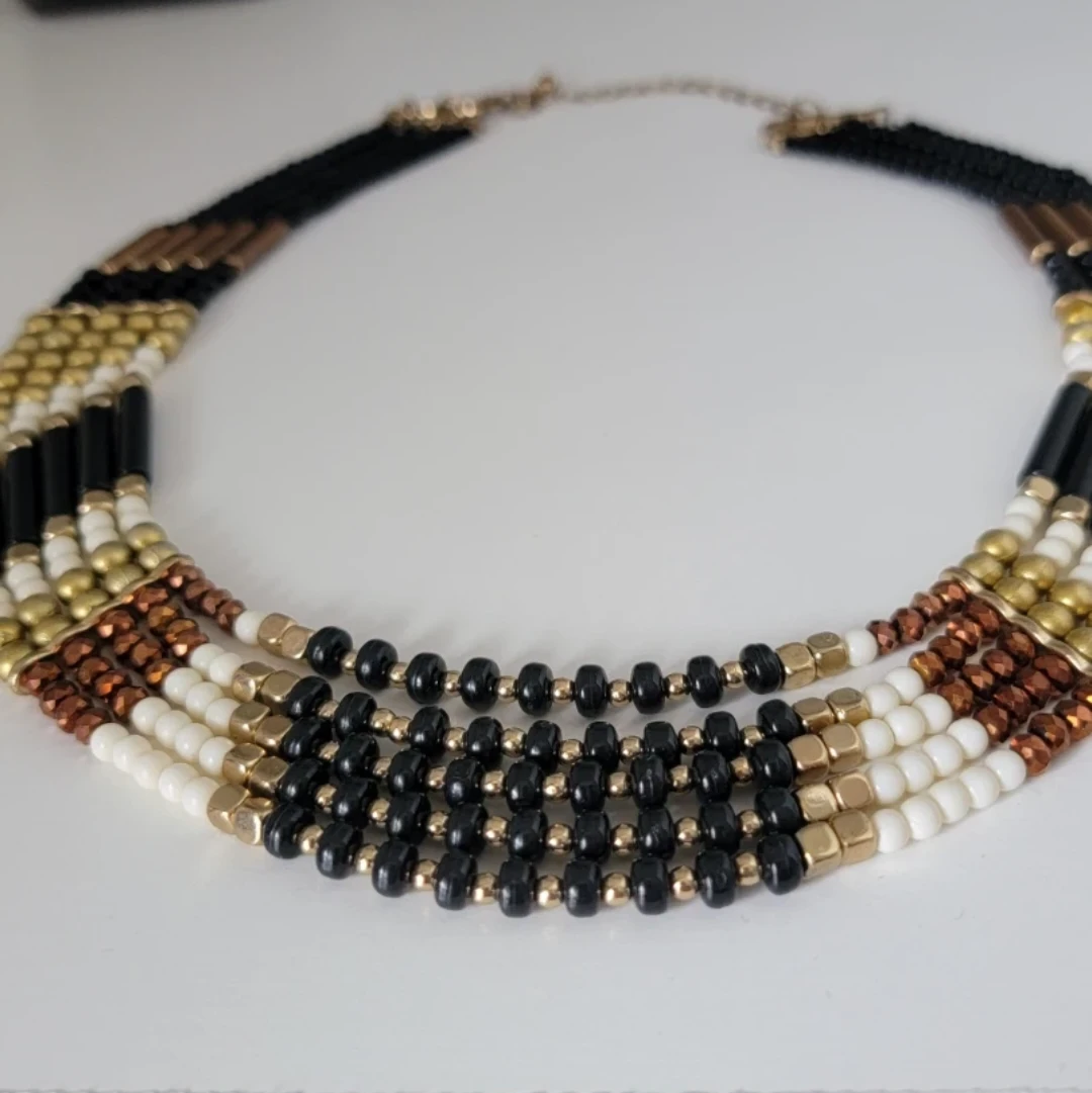 Multi-Strand Beaded Statement Necklace - photo 2
