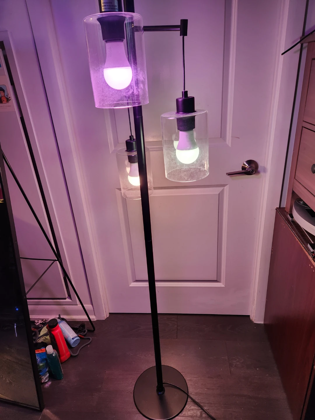 Modern Floor Lamp with 3 Glass Shades