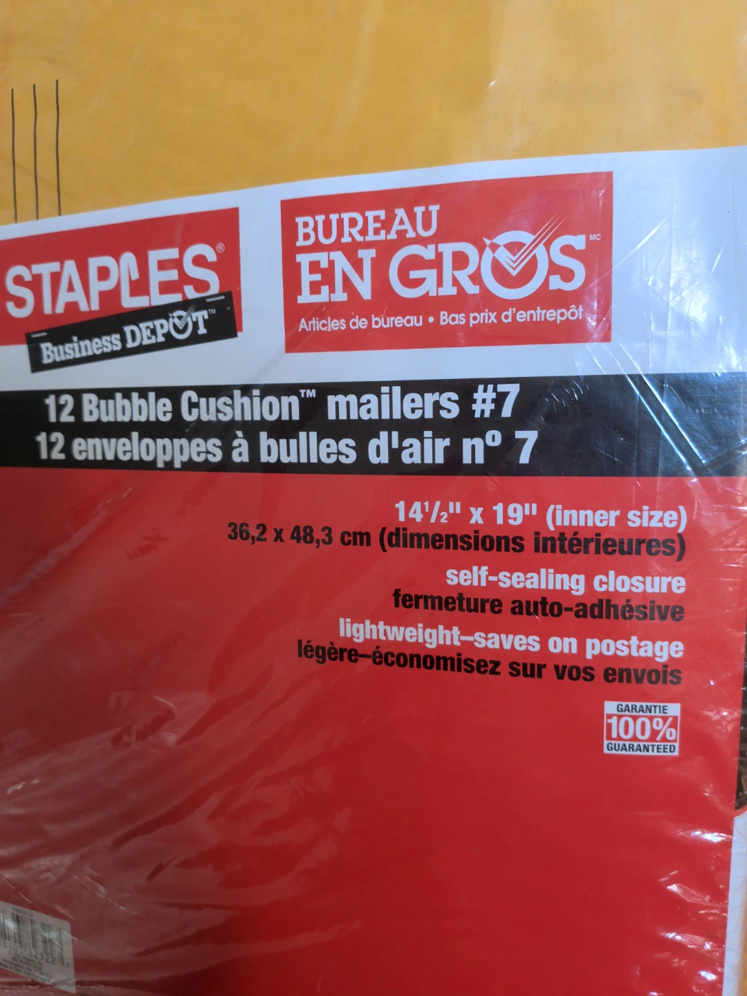 Staples Business Depot 10 Bubble Cushion Mailers #7 - photo 2