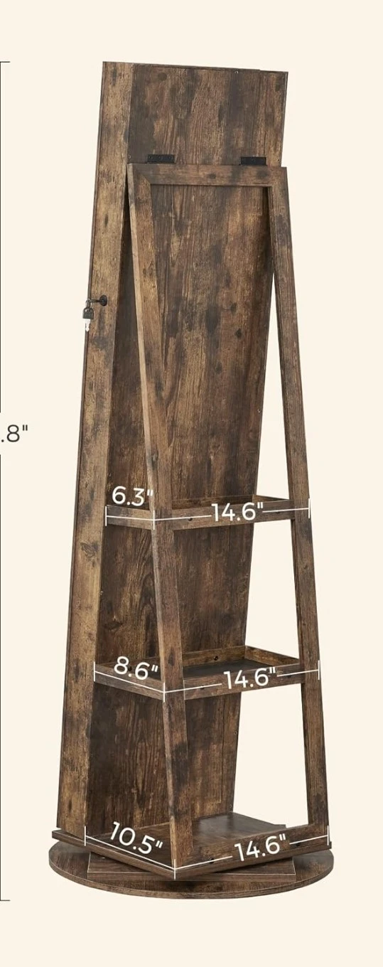 $40.00 STANDING Jewelry Armoire with Full-length Mirror - photo 3