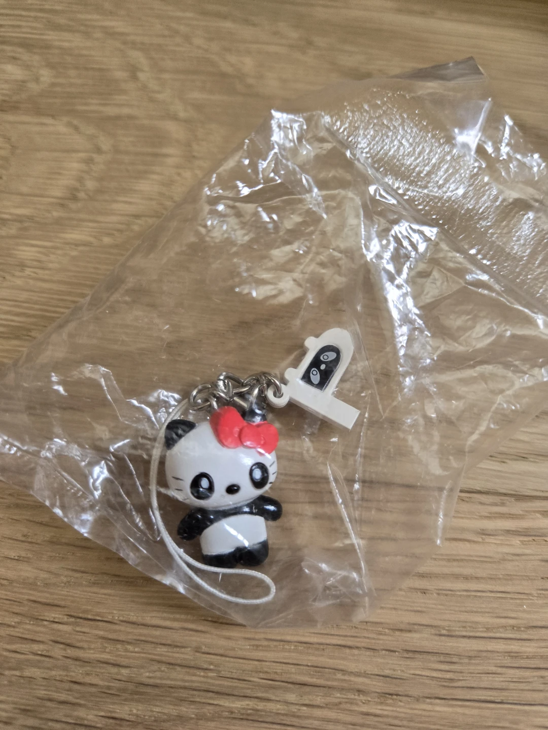 Hello Kitty Sanrio Panda Keychain Strap 2008 Takara Tomy Gatcha