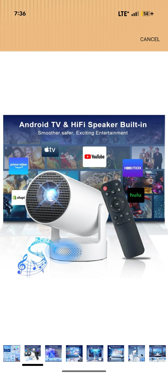 Portable Mini Projector with Bluetooth 5.4