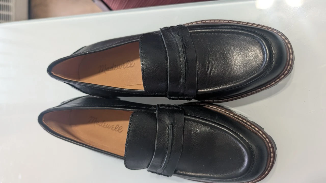 Madewell Black Leather Loafers