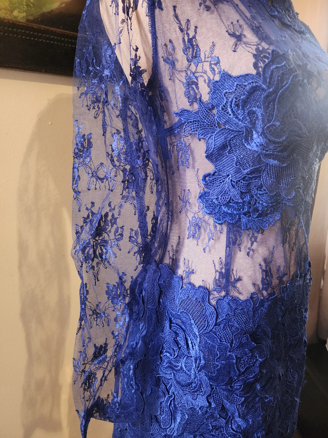 AKIRA CHICAGO BLACK LABEL Blue Lace Dress Size S - photo 4