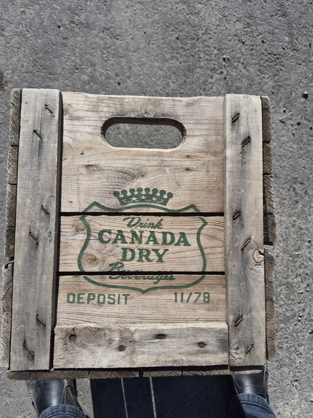 Vintage 1970 Canada Dry Wooden Crate - photo 2