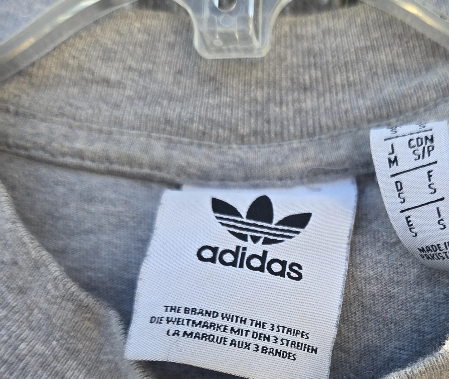 Adidas Trefoil Logo T-Shirt Gray Size S - photo 4