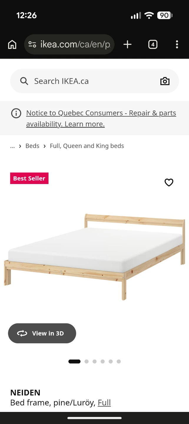 IKEA NEIDEN Bed Frame - Full Size - photo 3