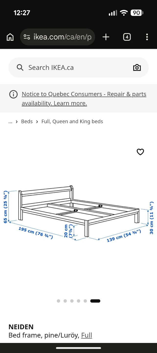 IKEA NEIDEN Bed Frame - Full Size - photo 5