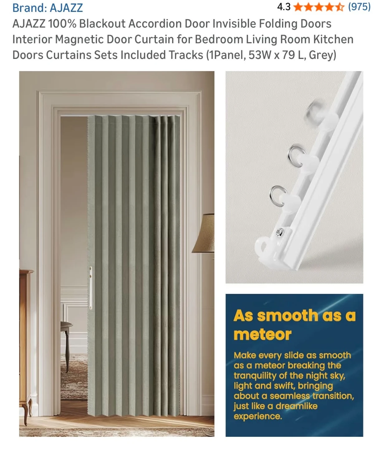 Accordion Style Door Curtain