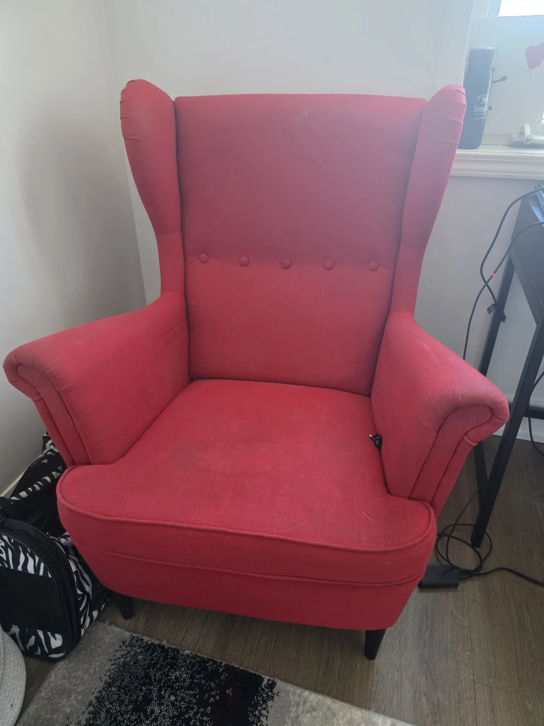 Red Wingback Accent Chair