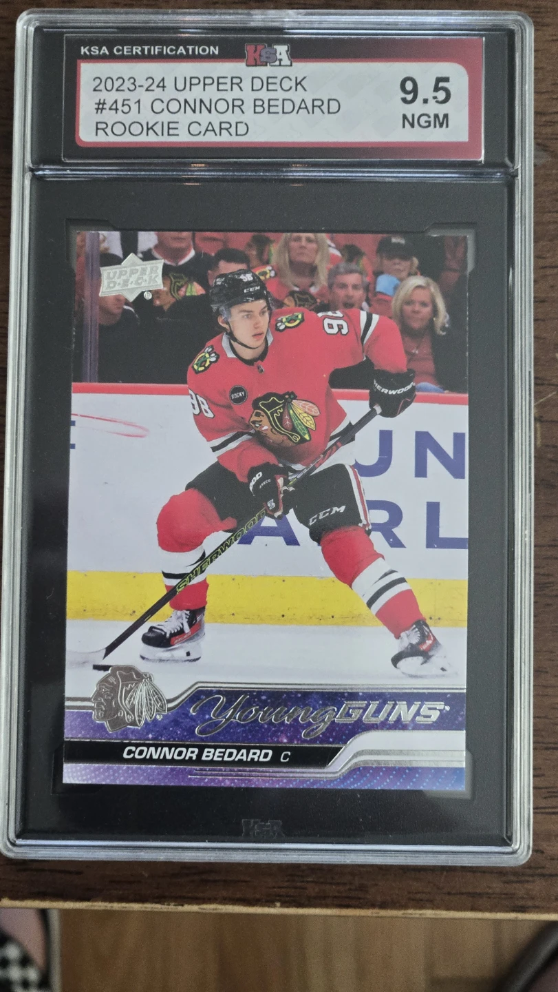 2023-24 Upper Deck Connor Bedard #451 Young Guns Rookie Card 9.5