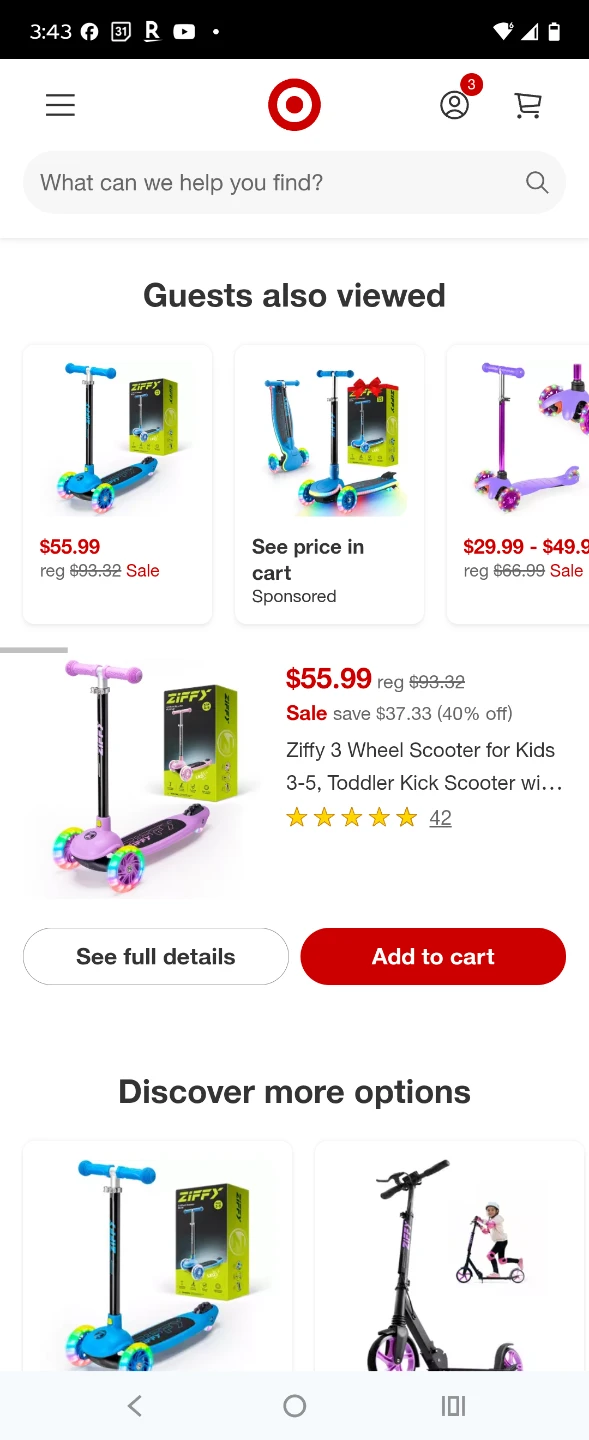 Ziffy Pink 3-Wheel Scooter with LED Light-Up Wheels (Ages 3-5) - photo 5