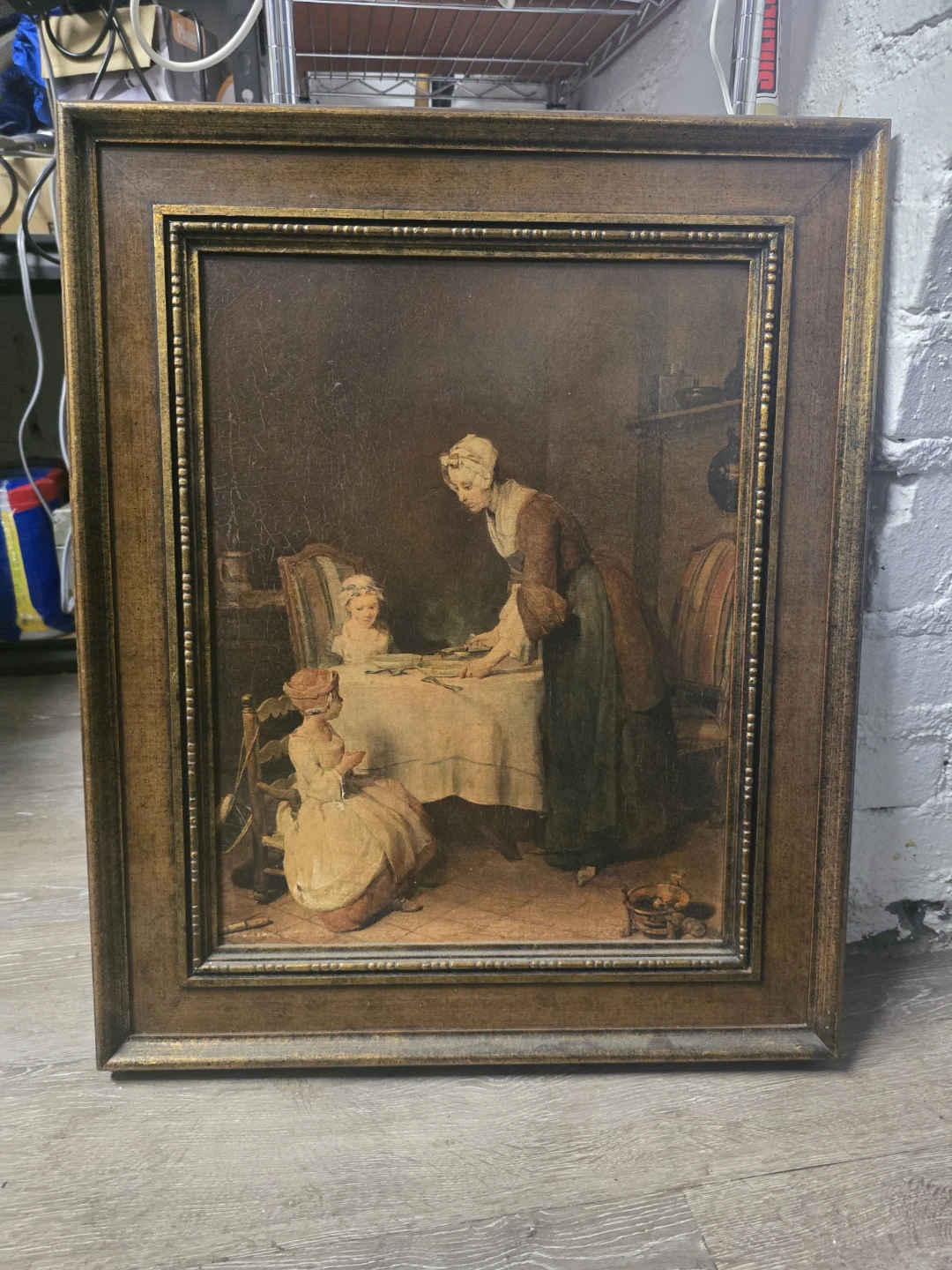 Framed Vintage Print of Mother and Children - photo 2