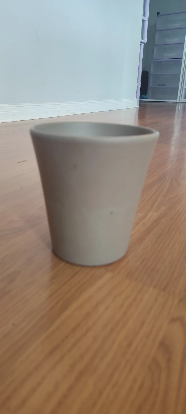 Small Grey Ceramic Planter Pot - photo 2