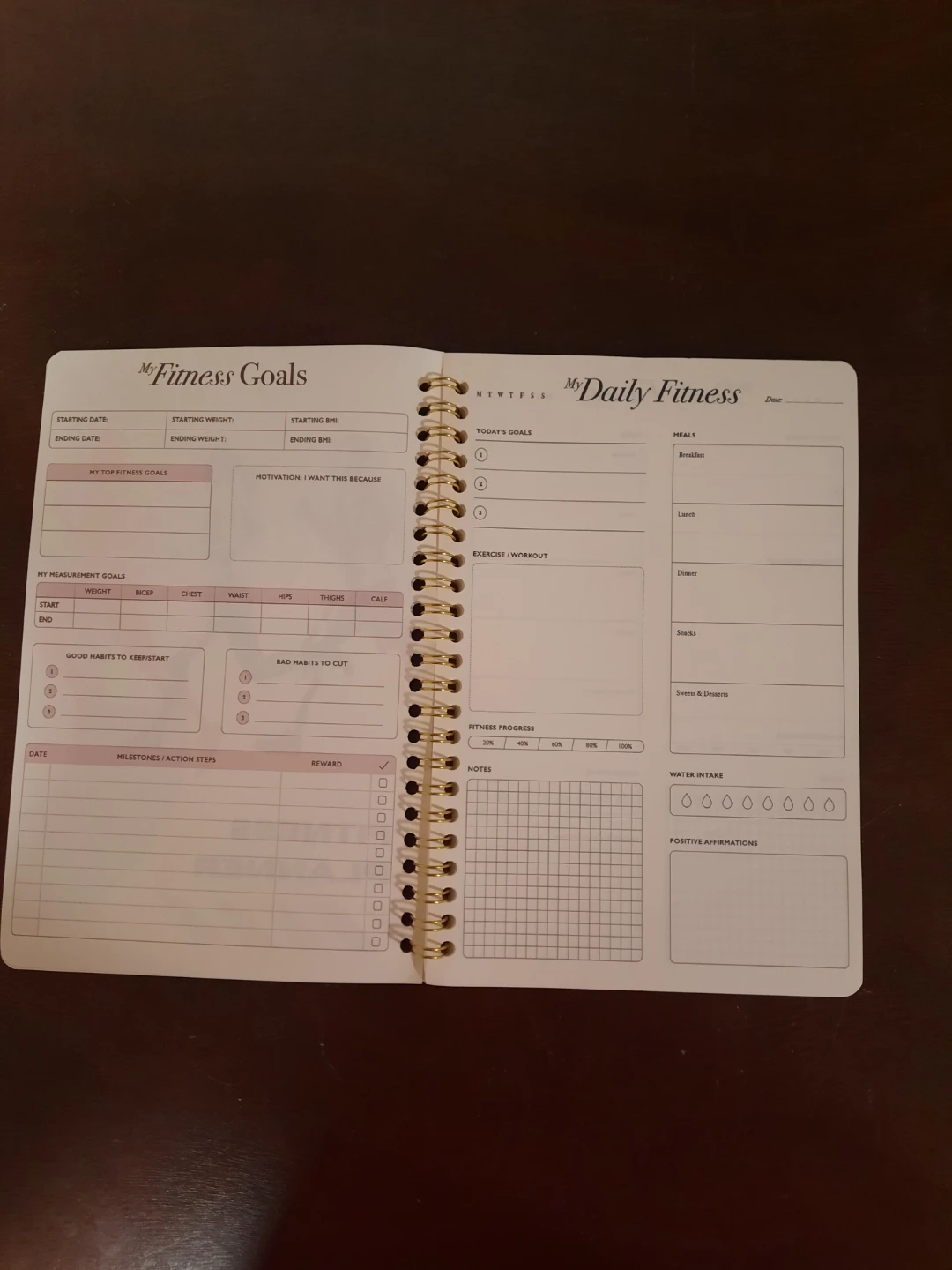 My Fitness Goals Daily Fitness Journal - photo 2