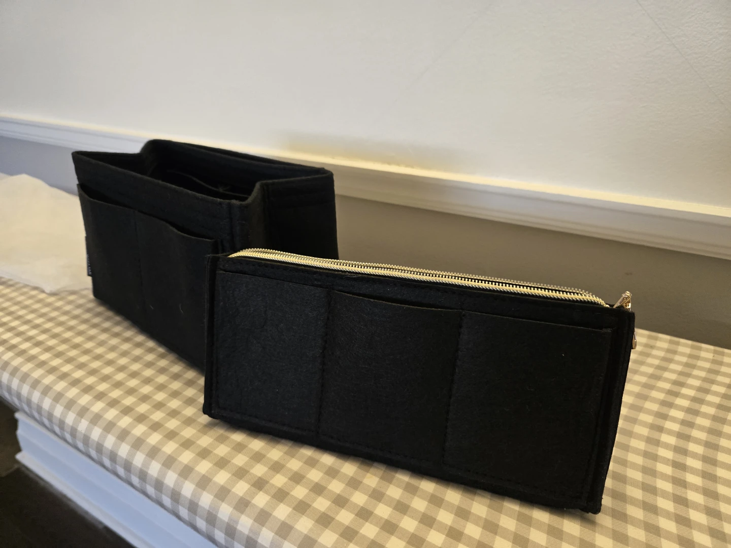 Black Felt Purse Organizer Insert