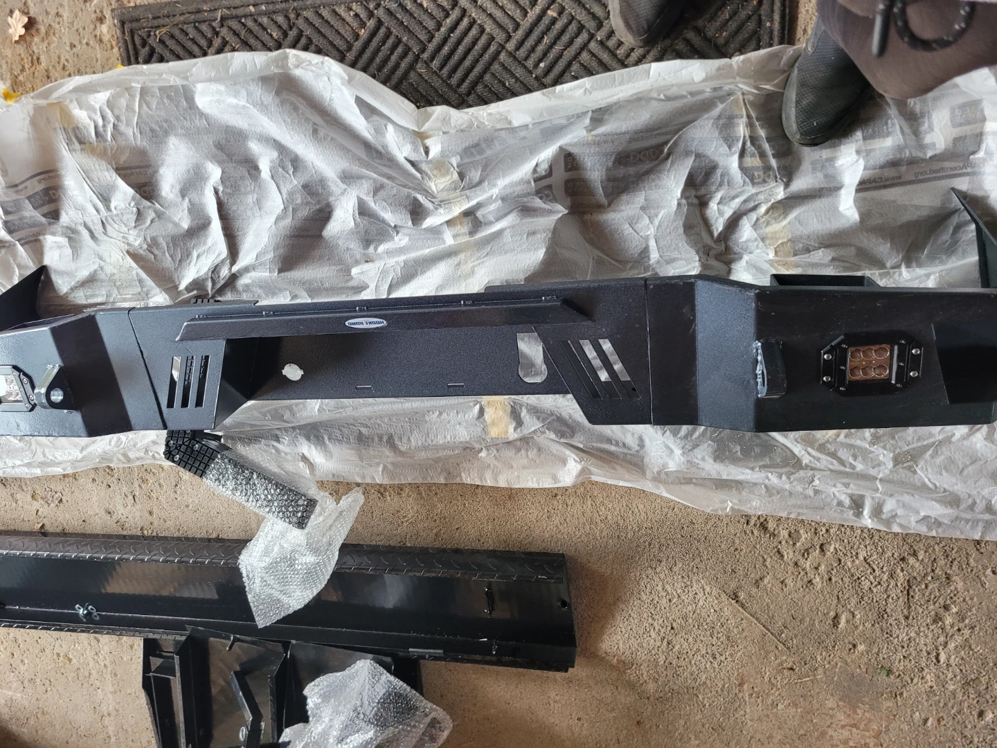 Custom Black Steel Bumper with LED Lights