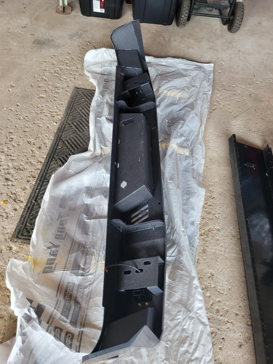 Custom Black Steel Bumper with LED Lights - photo 2