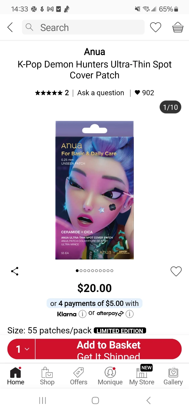 Anua K-Pop Demon Hunters Ultra Thin Spot Cover Patch (Brand New)