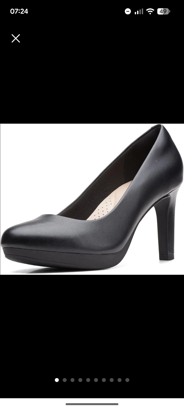 Clarks Collection Black Leather Heels 8.5 us