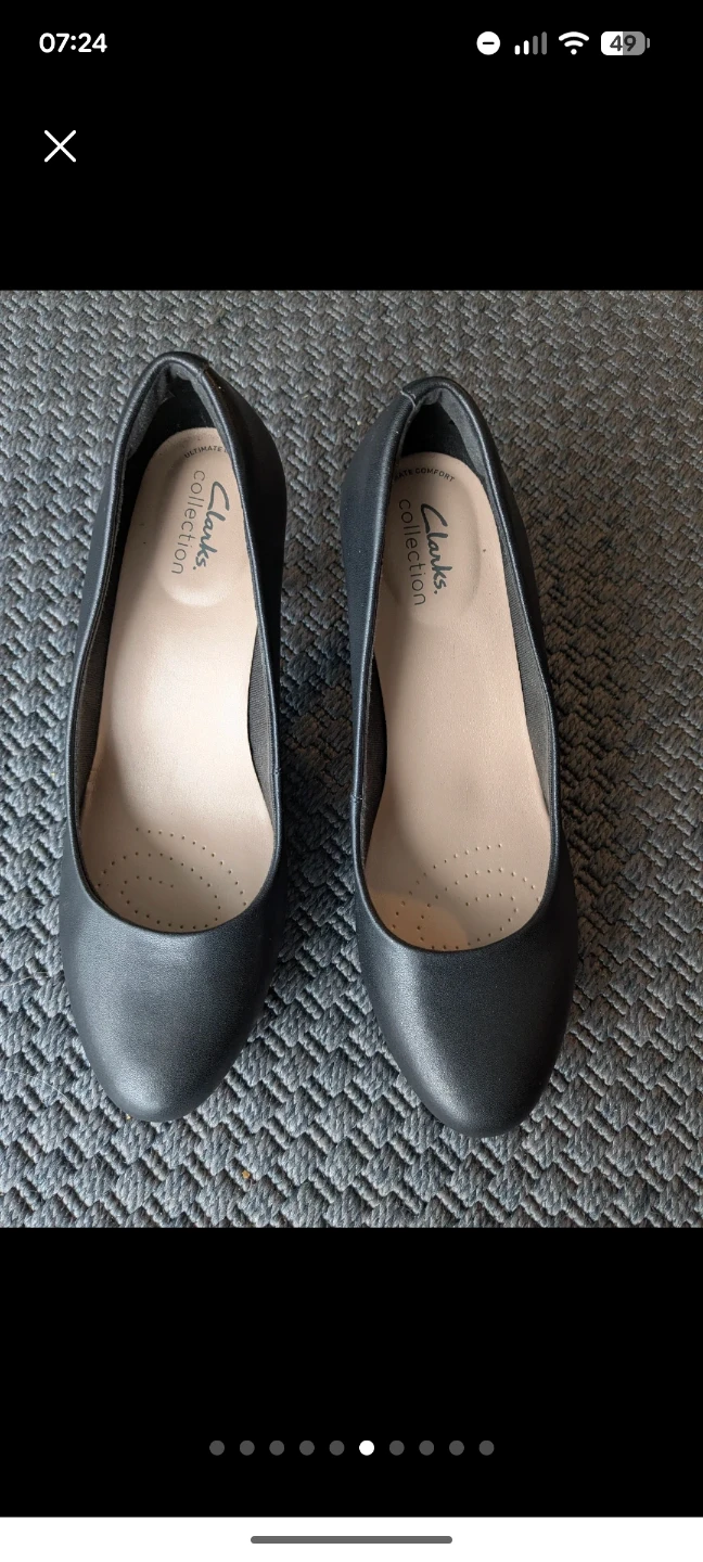 Clarks Collection Black Leather Heels 8.5 us - photo 5