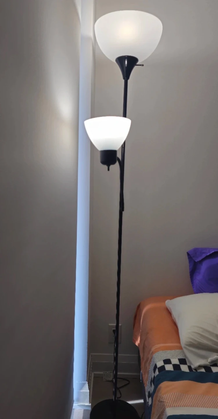 Black Floor Lamp with Adjustable Reading Light - photo 2