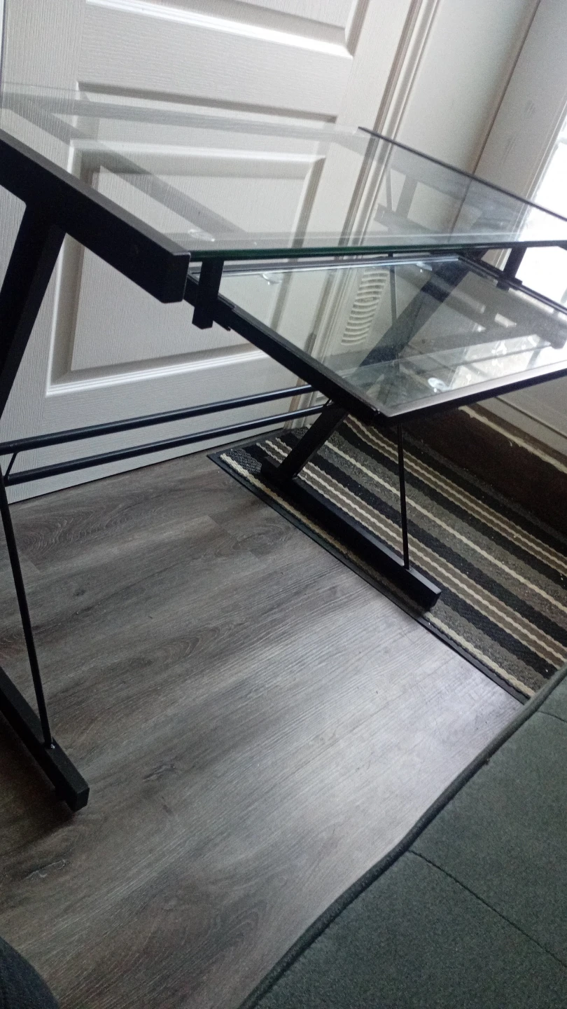 Glass and Metal Desk - photo 2