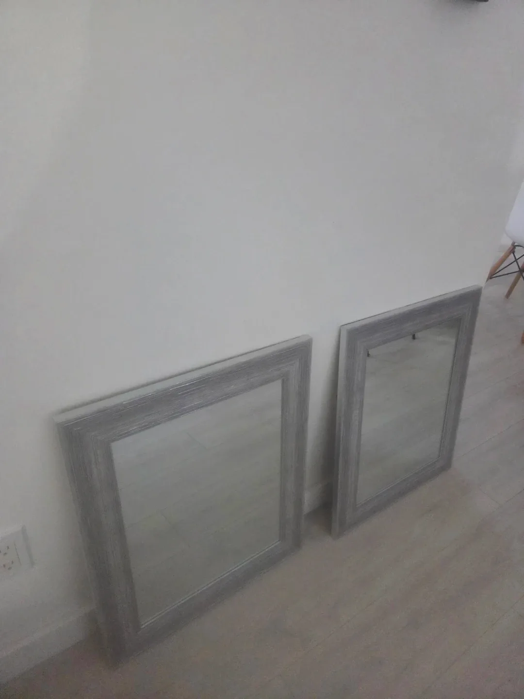 Set of 2 Grey Framed Mirrors - photo 2