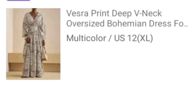 Vesra Print Oversized Bohemian Dress - Multicolor, US 12(XL)